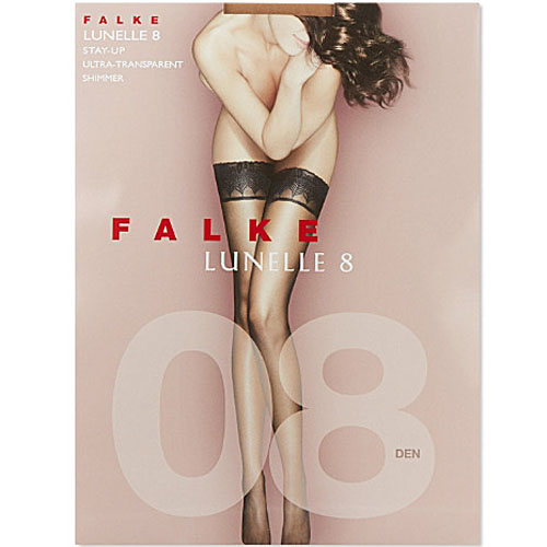 MEDIAS FALKE LUNELLE 8 COLOR TRANSPARENTE-NEGRO TALLA 9,5-10